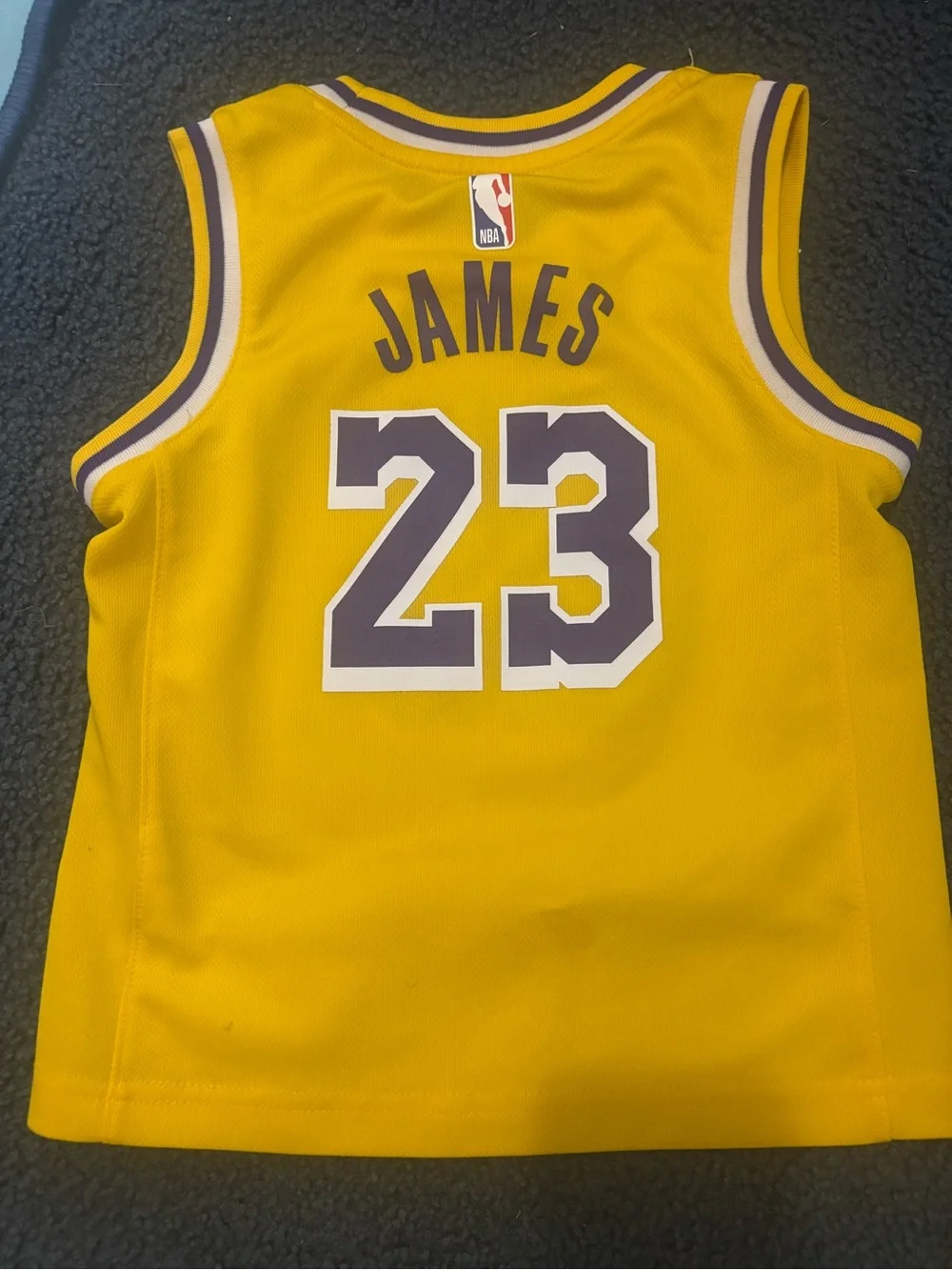 Nike Yellow & Purple Lakers #23 Basketball Jersey - Picture 2 of 2